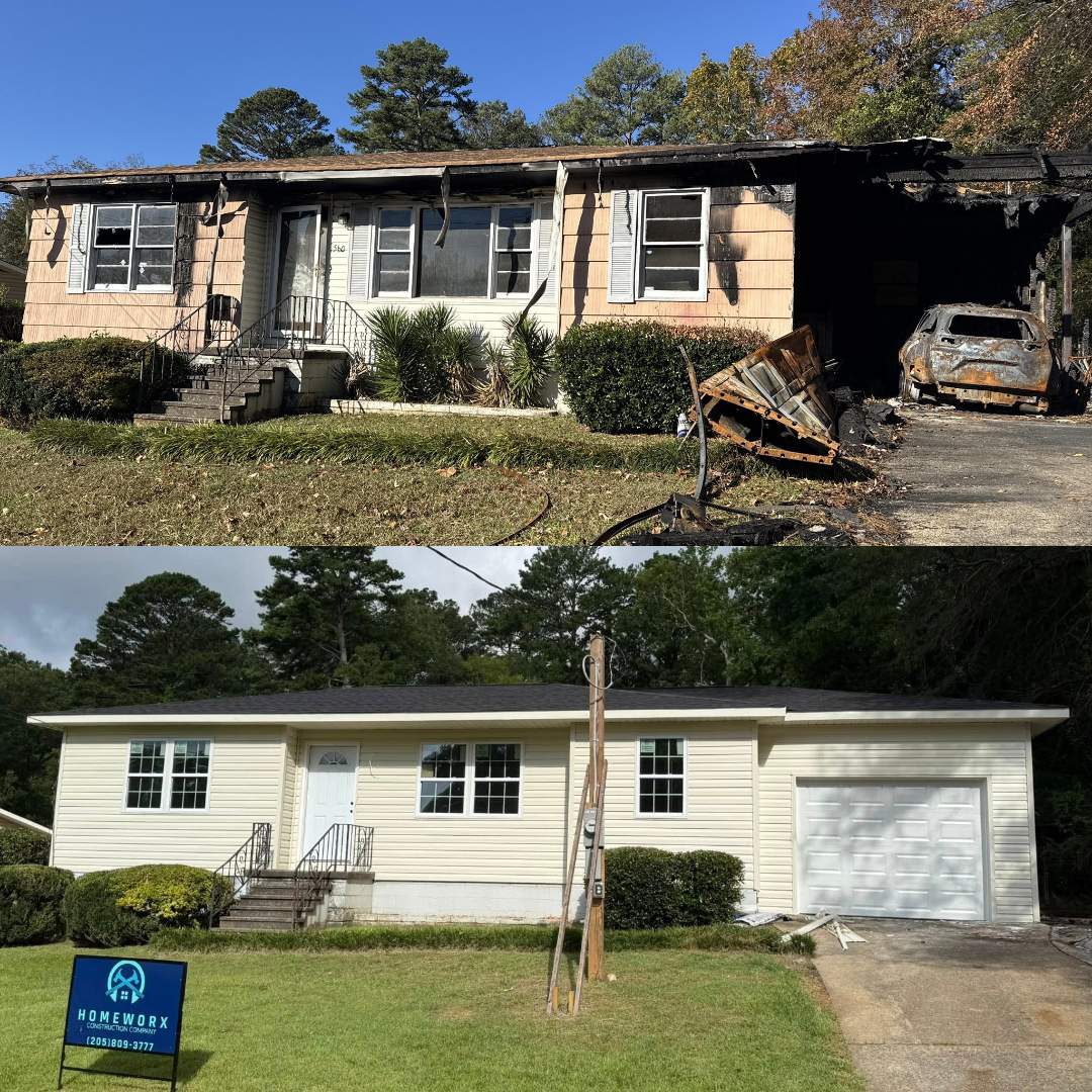 fire before and after